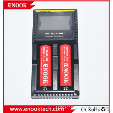 all kinds of 2*Li-ion battery charger with HD LCD display CE ,RoHSNew Arrival lcd Nitecore D2 charger INR/Lifepo4/NiMh/NiCd AA